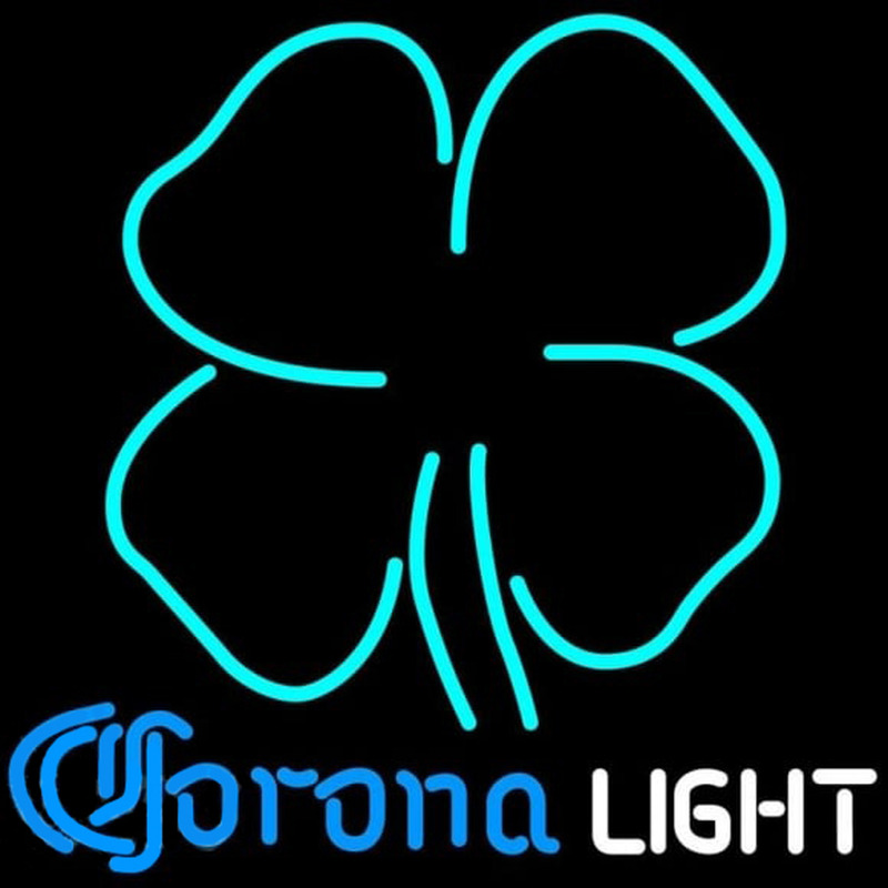 Corona Light Clover Beer Sign Neonskylt