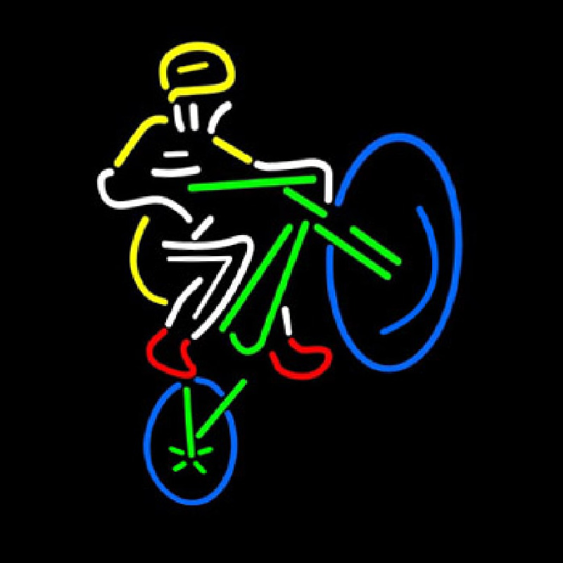 Mountain Biker Neonskylt