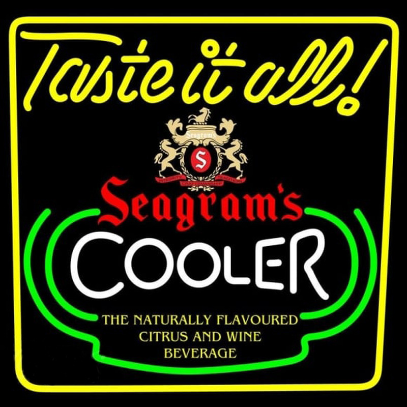 Seagrams Swagjuice Wine Coolers Beer Sign Neonskylt