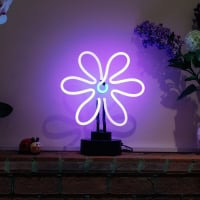Purple Daisy Desktop Neonskylt