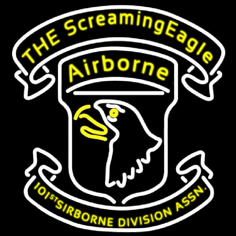 101st Airborne Division Screaming Eagle Neonskylt