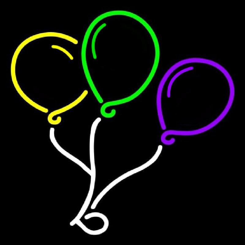 3 Balloon Logo Neonskylt