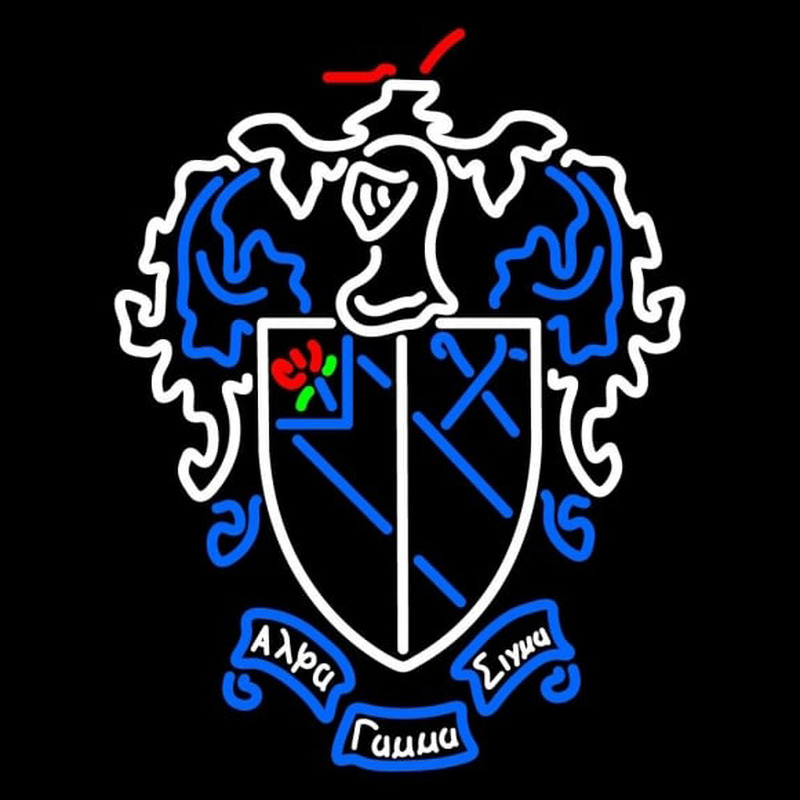 Alpha Gamma Sigma Chapters Logo Neonskylt