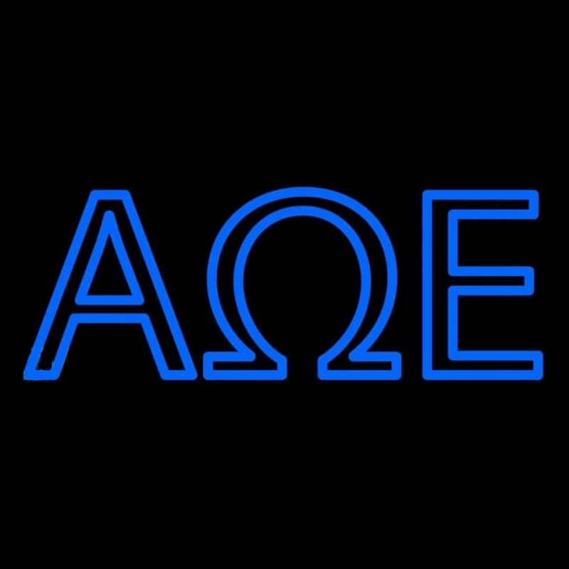 Alpha Omega Epsilon Neonskylt