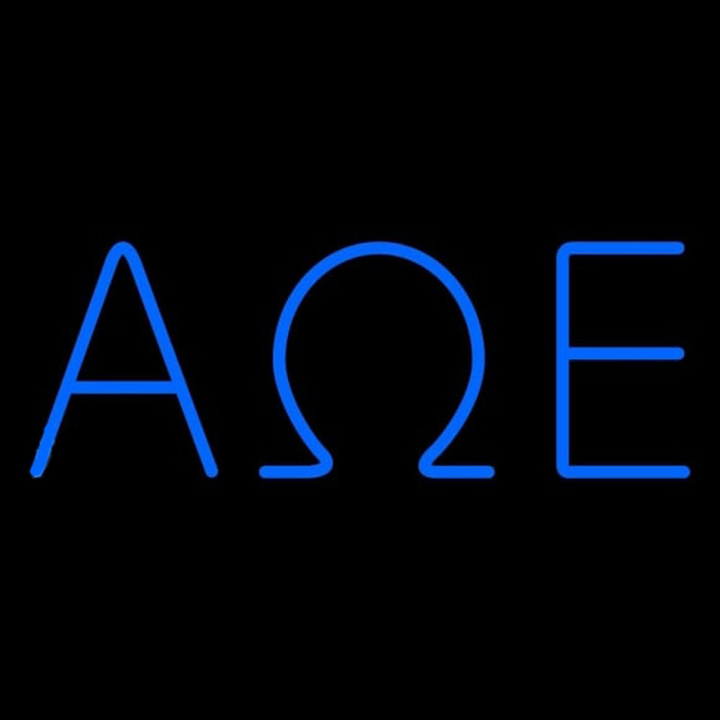 Alpha Omega Epsilon Neonskylt