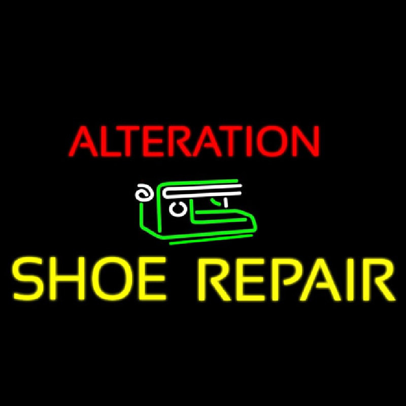 Alteration Shoe Repair Neonskylt