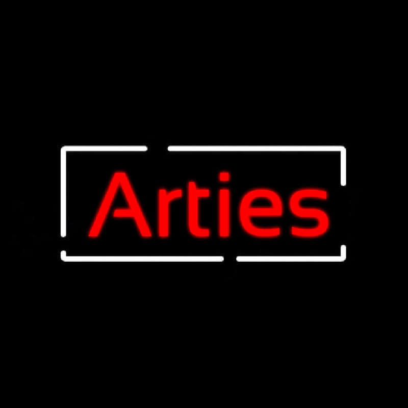 Arties With Border Neonskylt