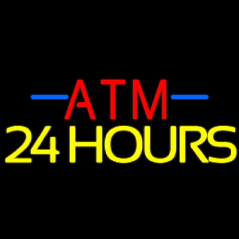 Atm 24 Hrs 1 Neonskylt