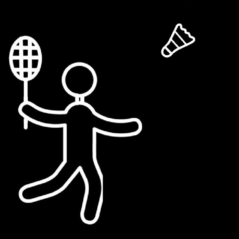 Badminton Player Neonskylt