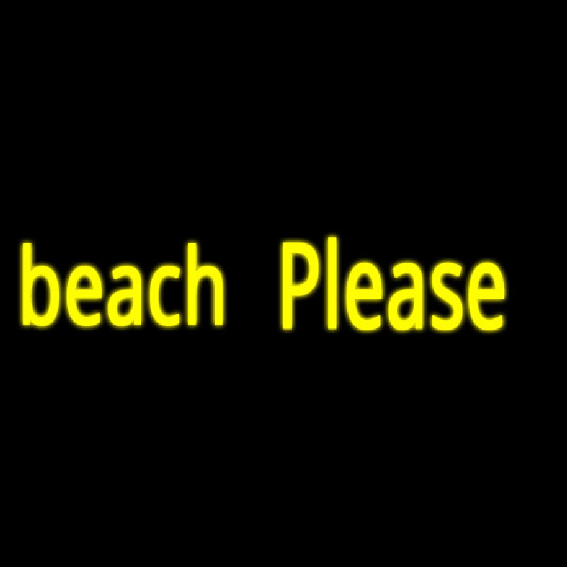 Beach Please Neonskylt