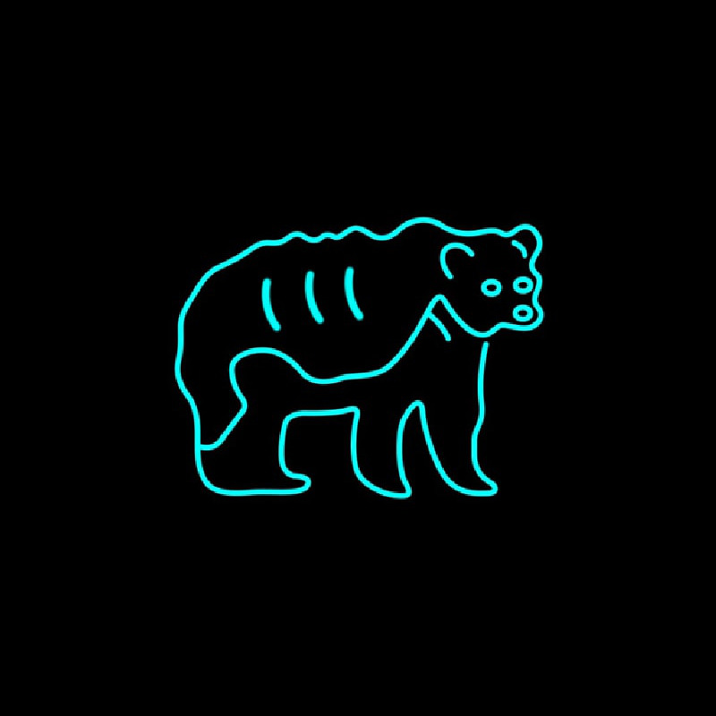 Bear New Animals Neonskylt