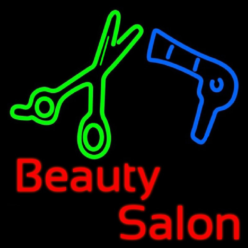 Beauty Salon Logo Neonskylt