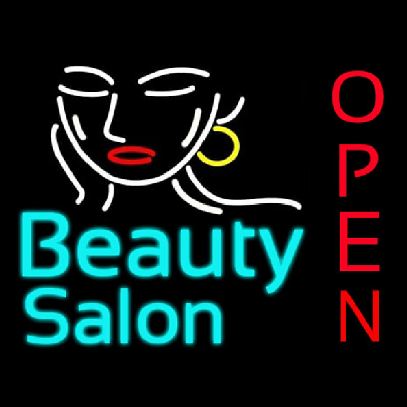 Beauty Salon Open Neonskylt