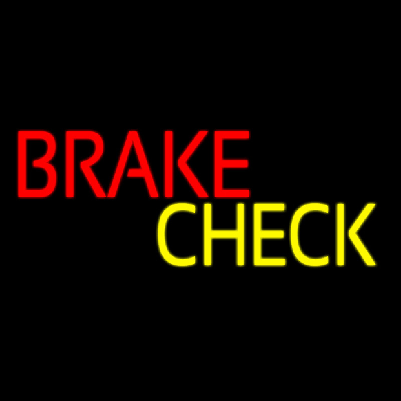 Block Brake Check Neonskylt