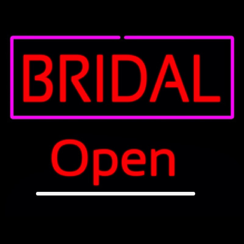 Block Bridal Open Neonskylt