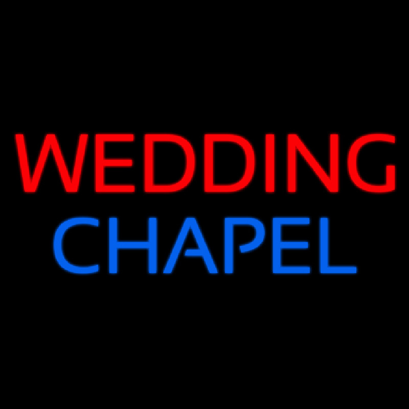 Block Wedding Chapel Neonskylt