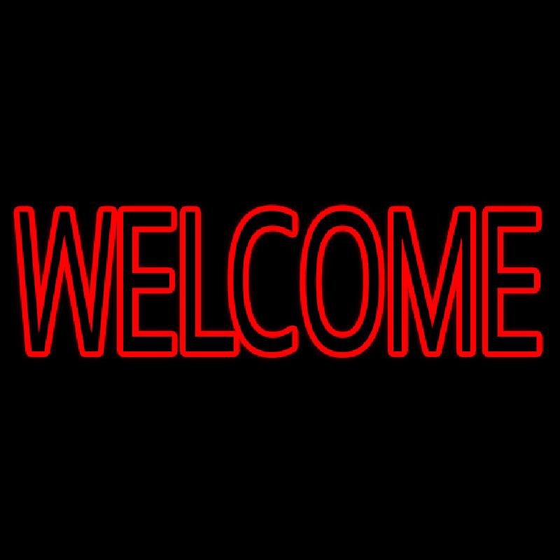 Block Welcome Neonskylt