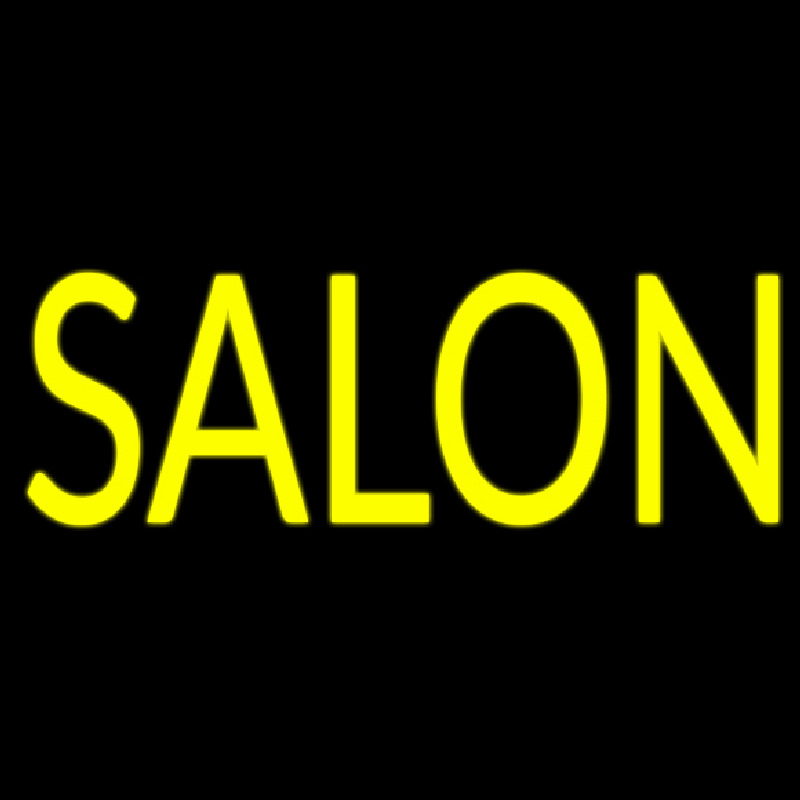 Block Yellow Salon Neonskylt