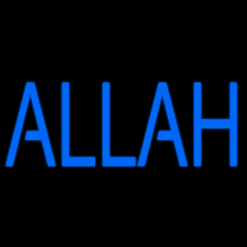 Blue Allah Neonskylt