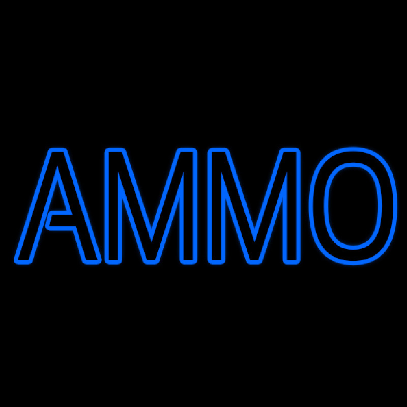 Blue Ammo Neonskylt