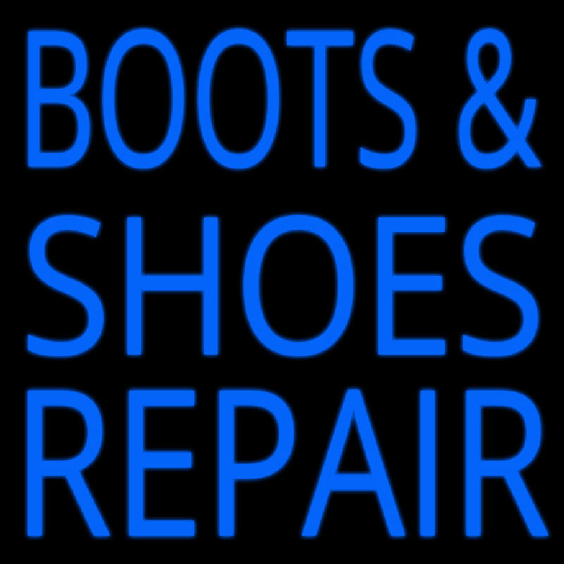 Blue Boots And Shoes Repair Neonskylt