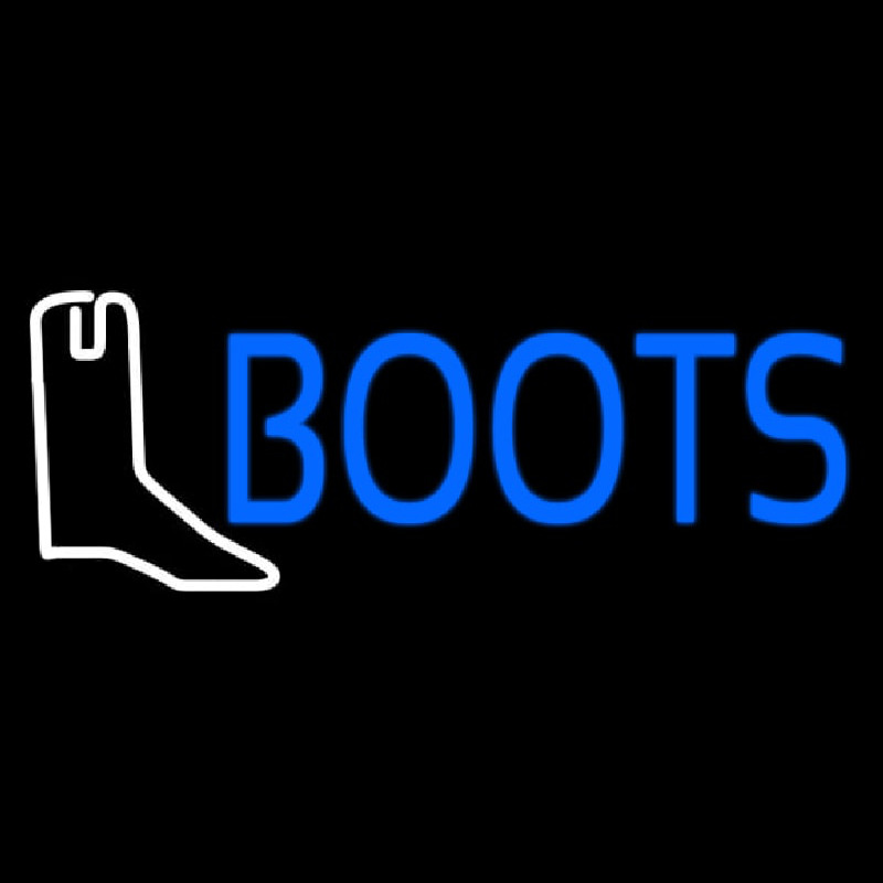 Blue Boots With Logo Neonskylt