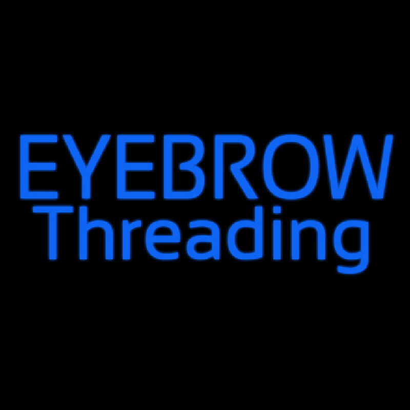 Blue Eyebrow Threading Neonskylt