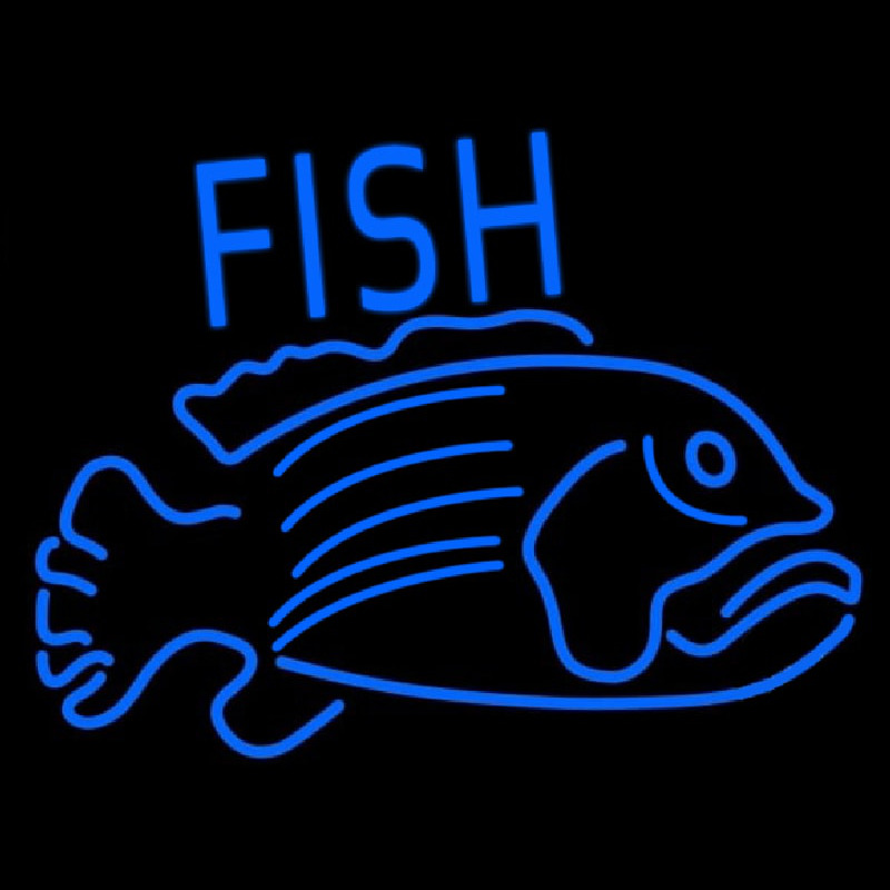 Blue Fish 2 Neonskylt