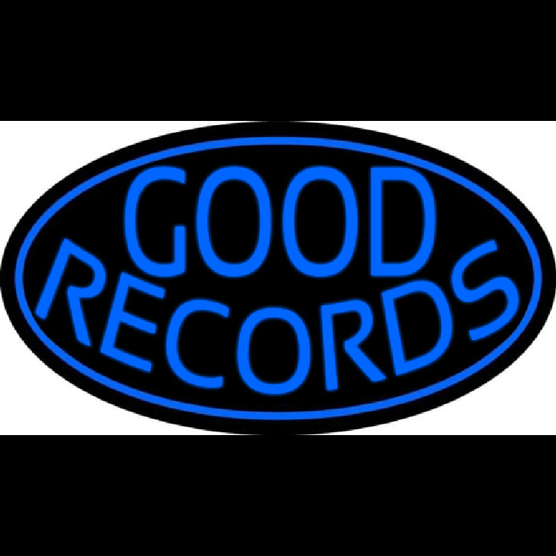 Blue Good Records Border Neonskylt