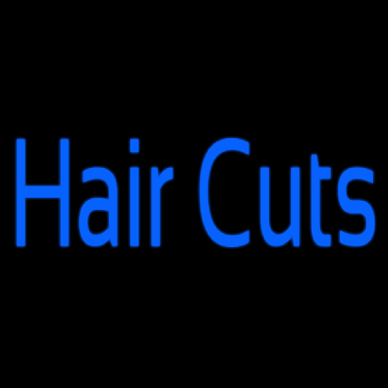 Blue Hair Cuts Neonskylt