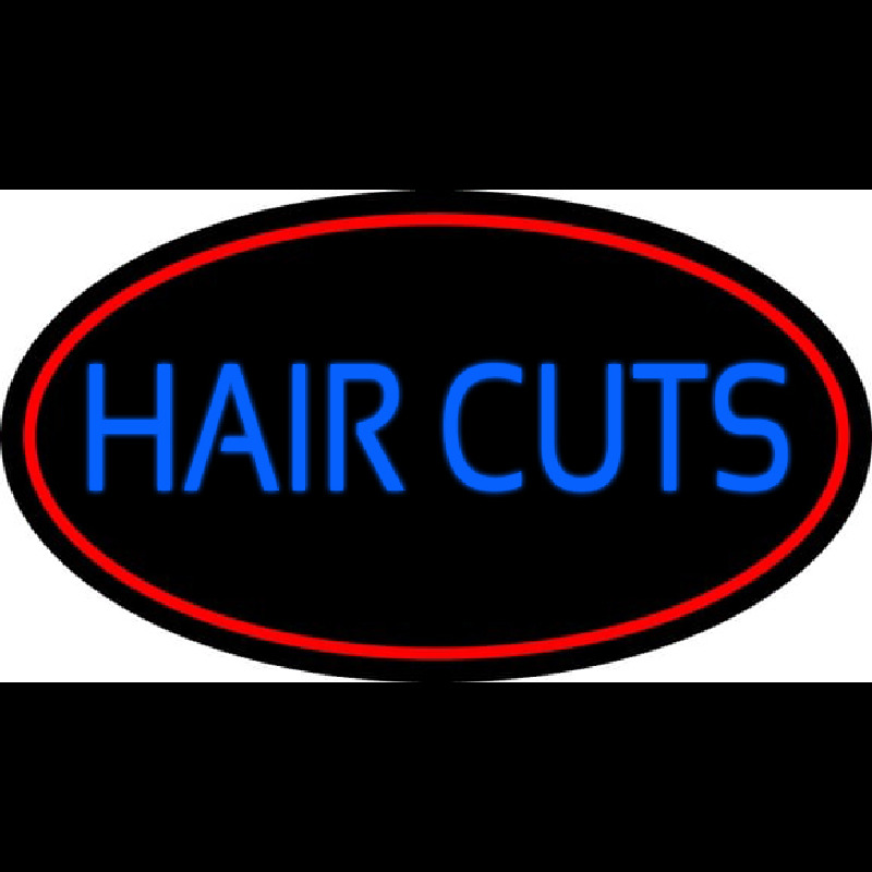 Blue Hair Cuts Neonskylt