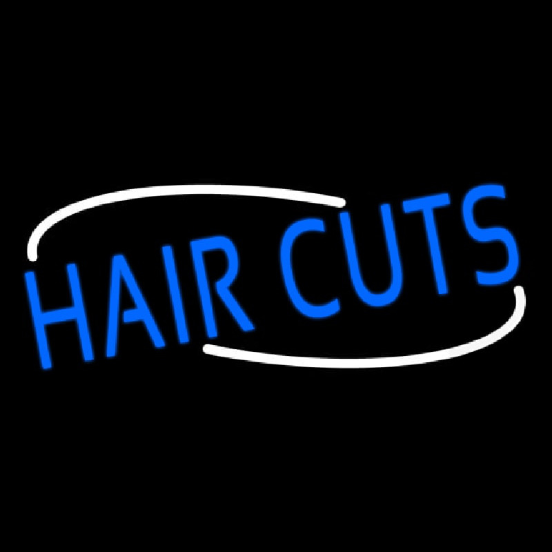 Blue Hair Cuts Neonskylt