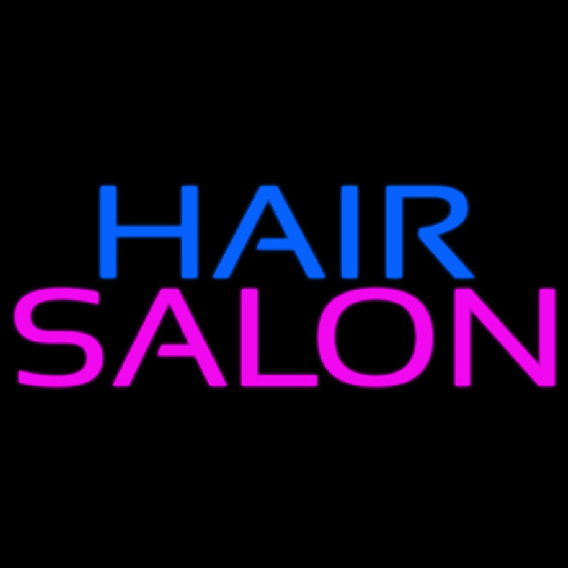 Blue Hair Salon Pink Neonskylt