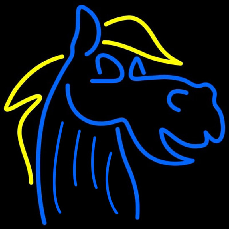 Blue Horse Logo Neonskylt