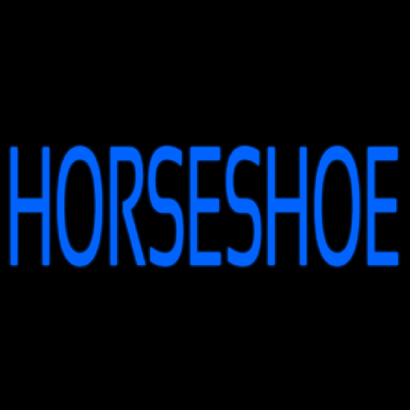 Blue Horseshoe Neonskylt