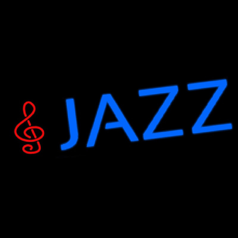 Blue Jazz With Note Neonskylt