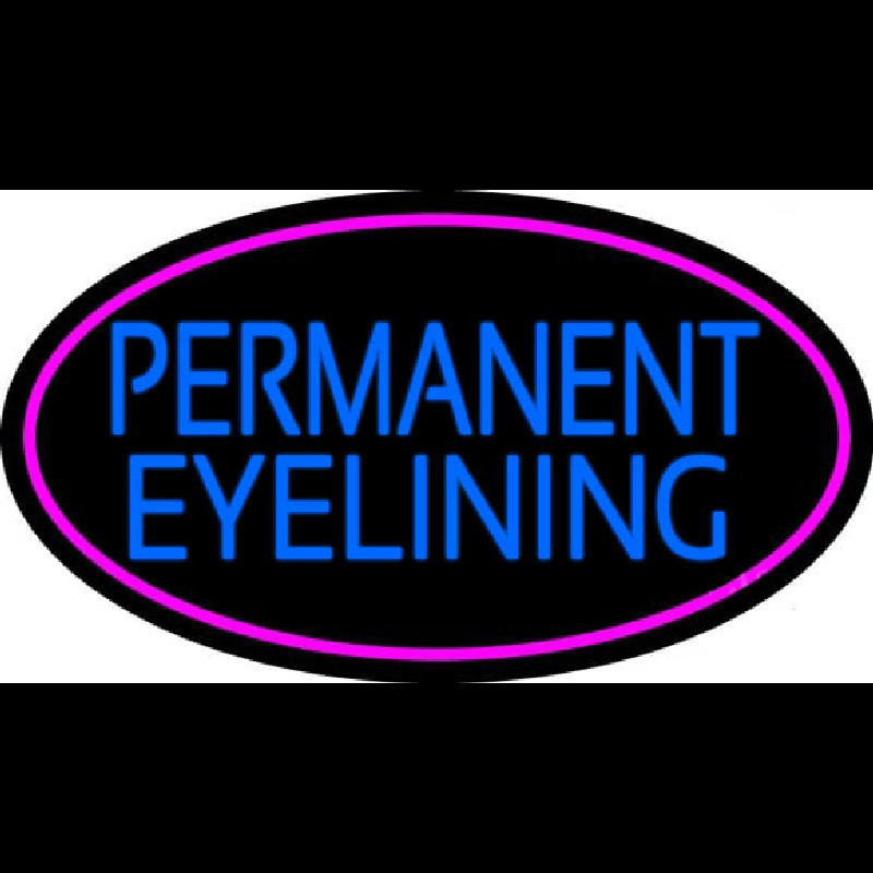 Blue Permanent Eye Lining Neonskylt