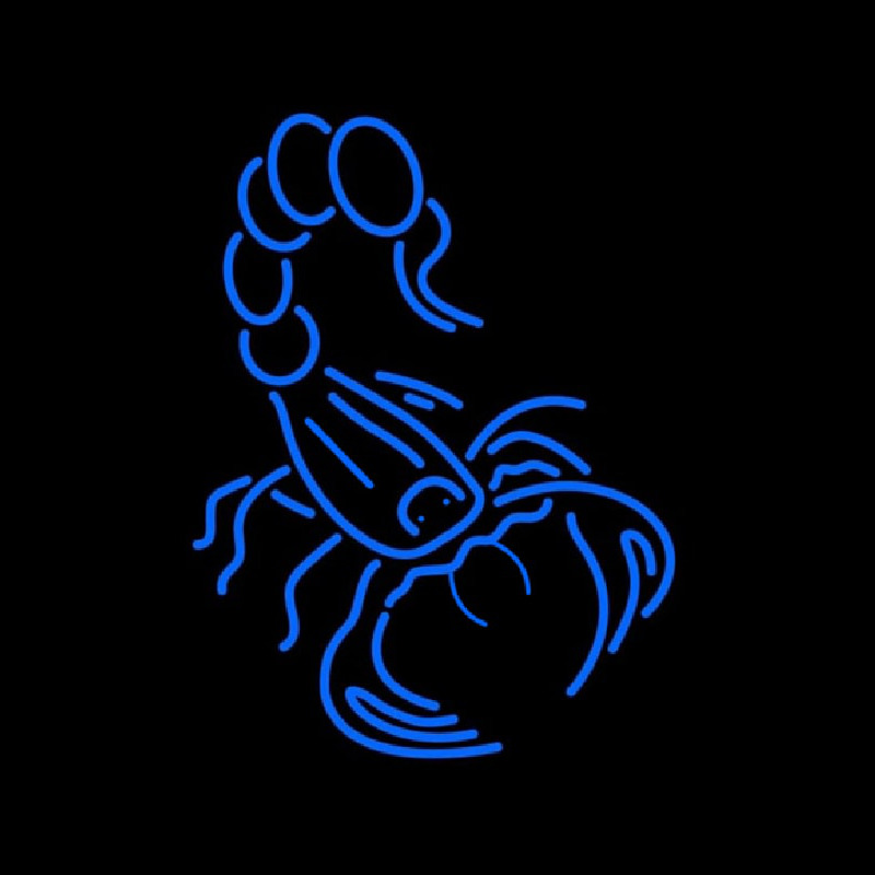 Blue Scorpion Logo Neonskylt