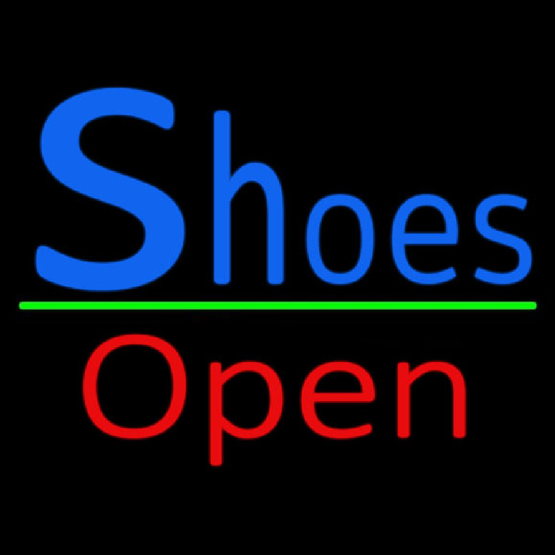 Blue Shoes Open Neonskylt