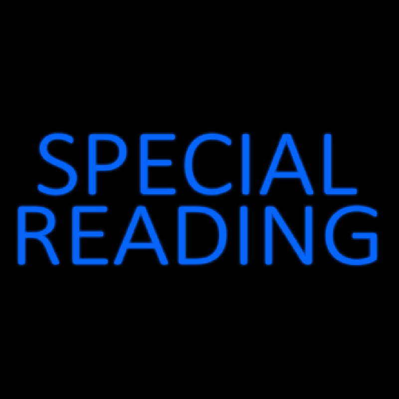 Blue Special Reading Neonskylt