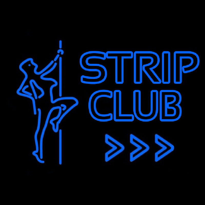 Blue Strip Club Neonskylt