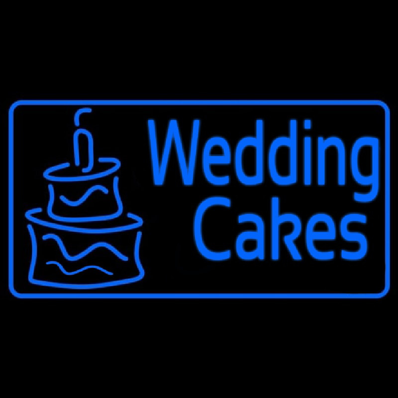 Blue Wedding Cakes 1 Neonskylt