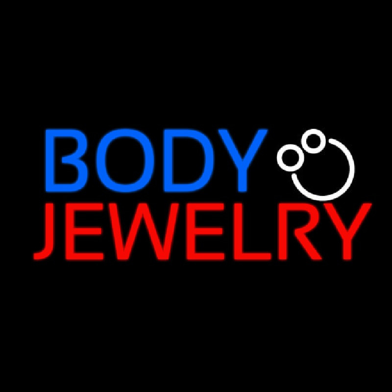 Body Jewelry Block Logo Neonskylt