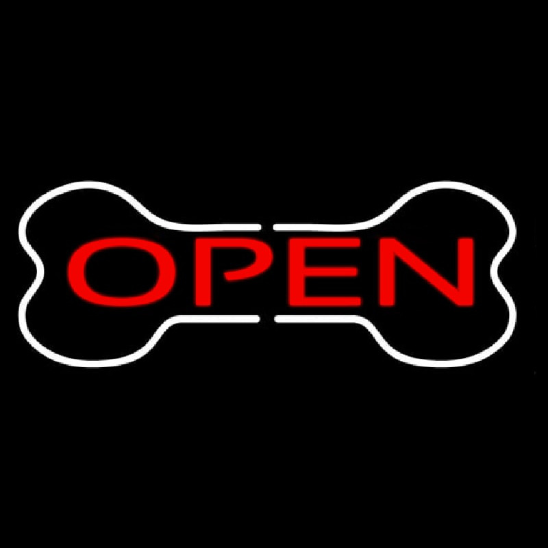 Bone Logo Open Neonskylt