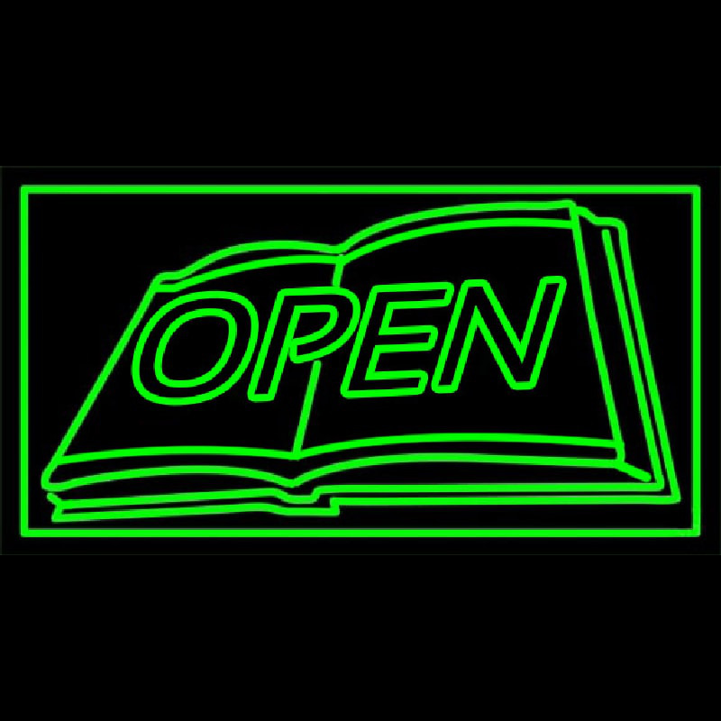 Book Open Logo Neonskylt