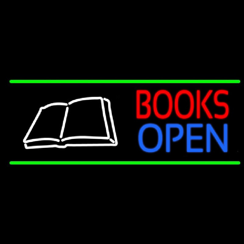 Book Open Logo Neonskylt