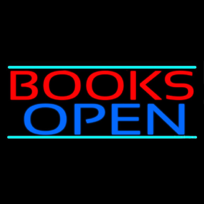 Books Open Neonskylt