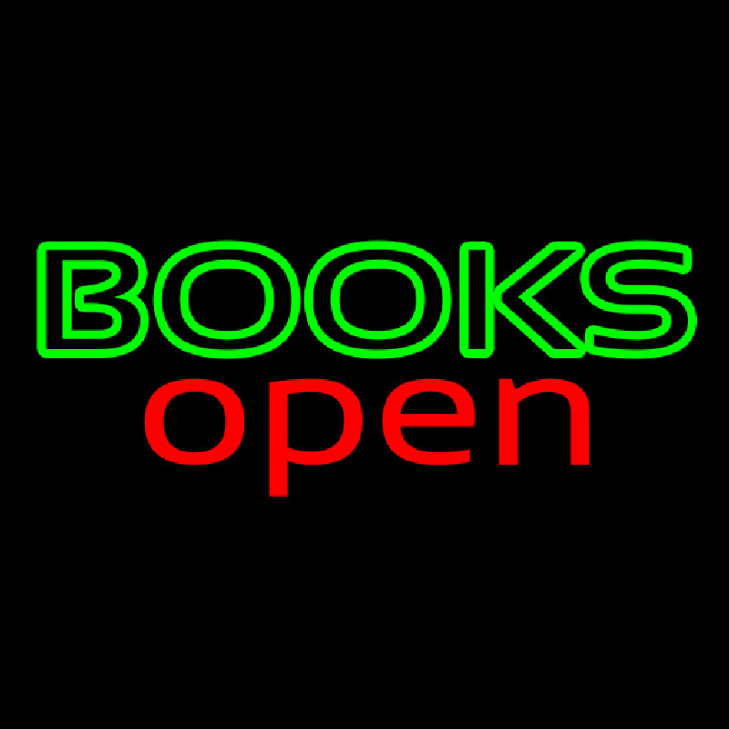 Books Red Open Neonskylt