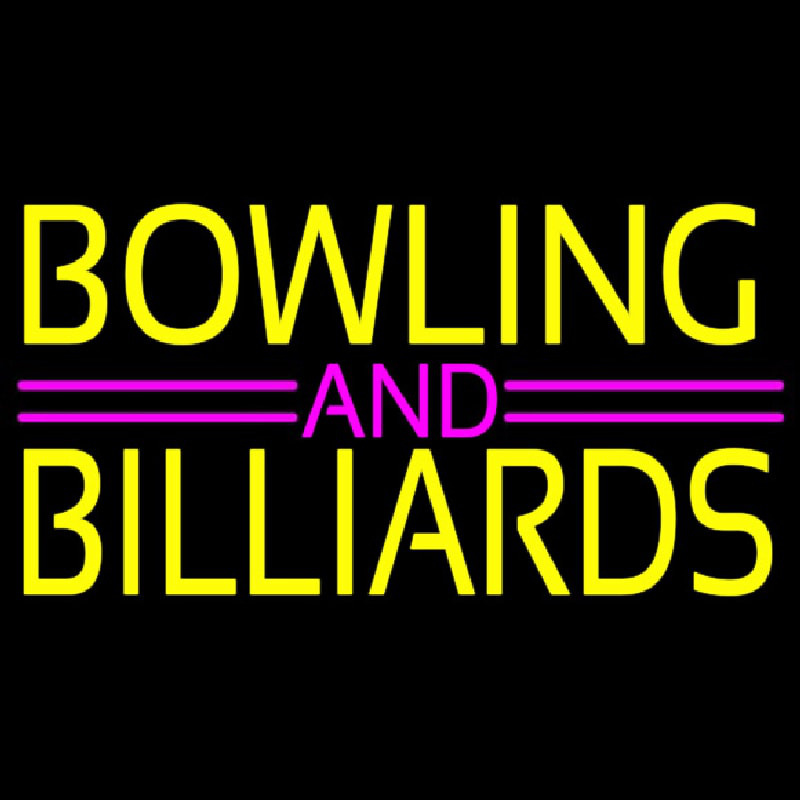 Bowling And Billiards 1 Neonskylt