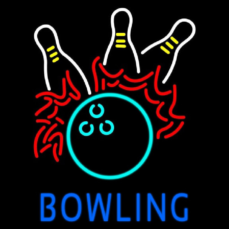 Bowling Fire Neonskylt